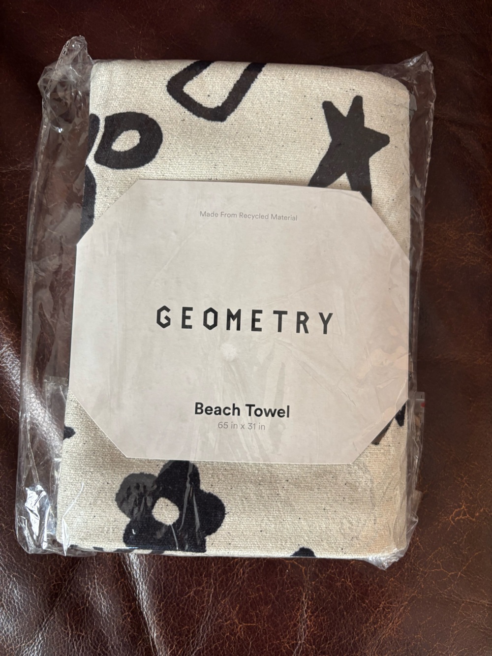 🖤GEOMETRY Micro-Loop Beach Towel – Quick-Dry, Sand-Resistant (Earth & Sea) - Picture 6 of 7